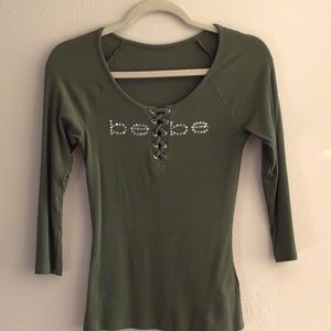 Bebe long sleeve sz M top in excellent condition